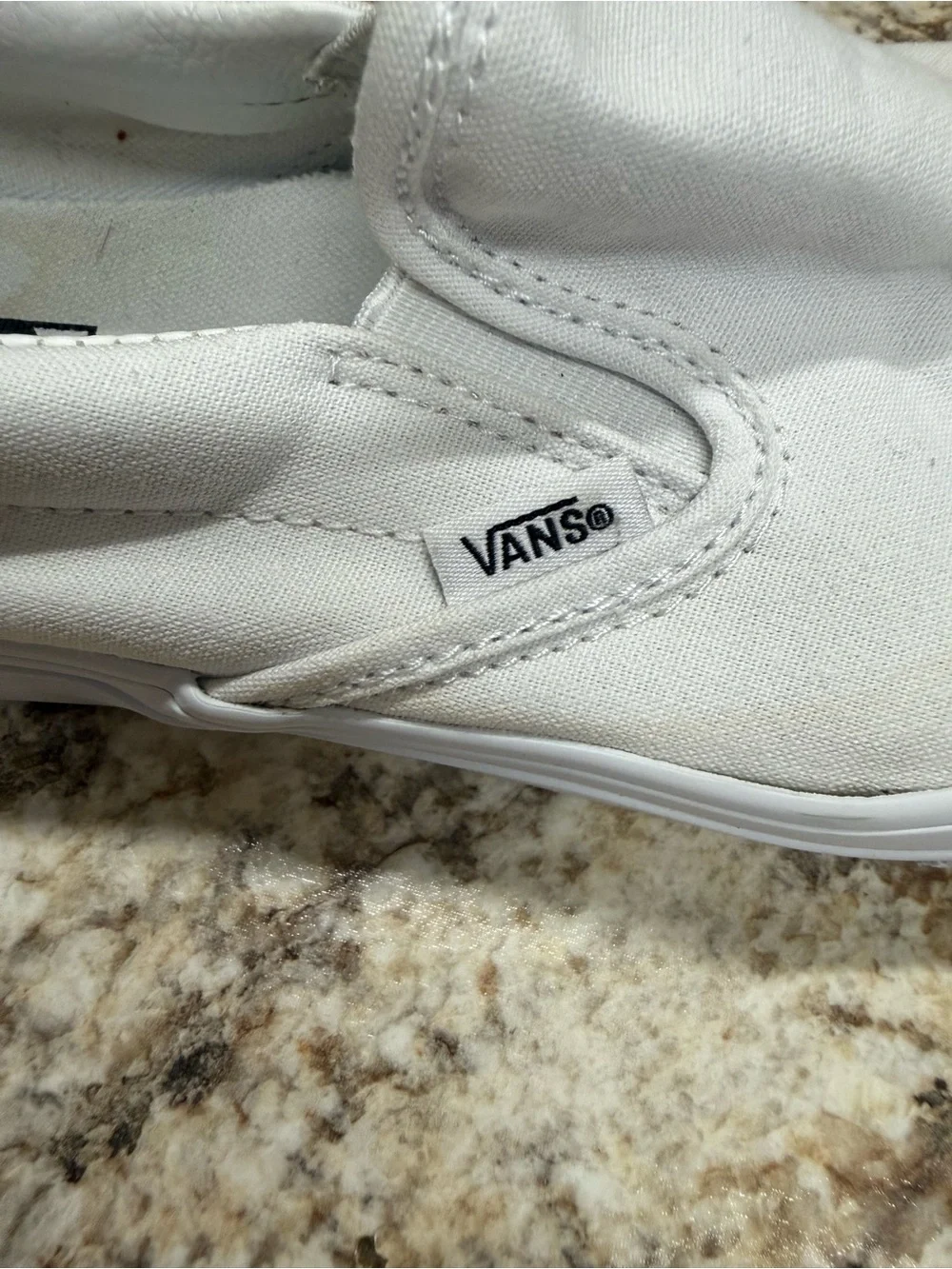 Vans Classic Slip-On Canvas Loafers in White